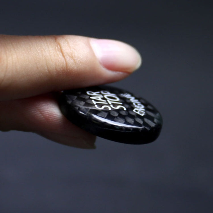 Car Engine Start Key Push Button Cover Trim Carbon Fiber Sticker Decoration for BMW F / G Chassis by buy2fix