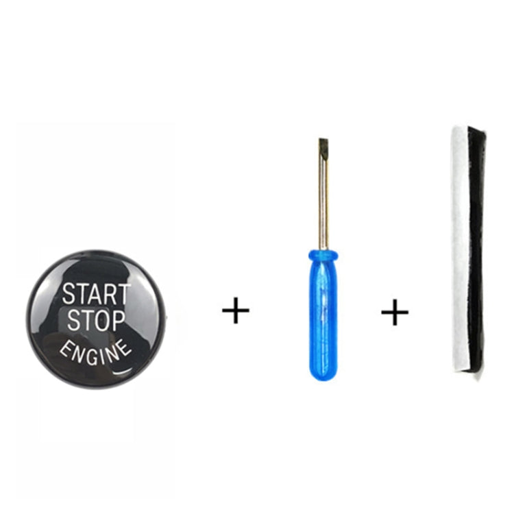Car Engine Start Key Push Button Cover for BMW E90 Chassis (Black) by buy2fix