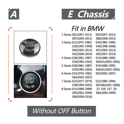 Car Engine Start Key Push Button Cover for BMW E90 Chassis (Black) by buy2fix
