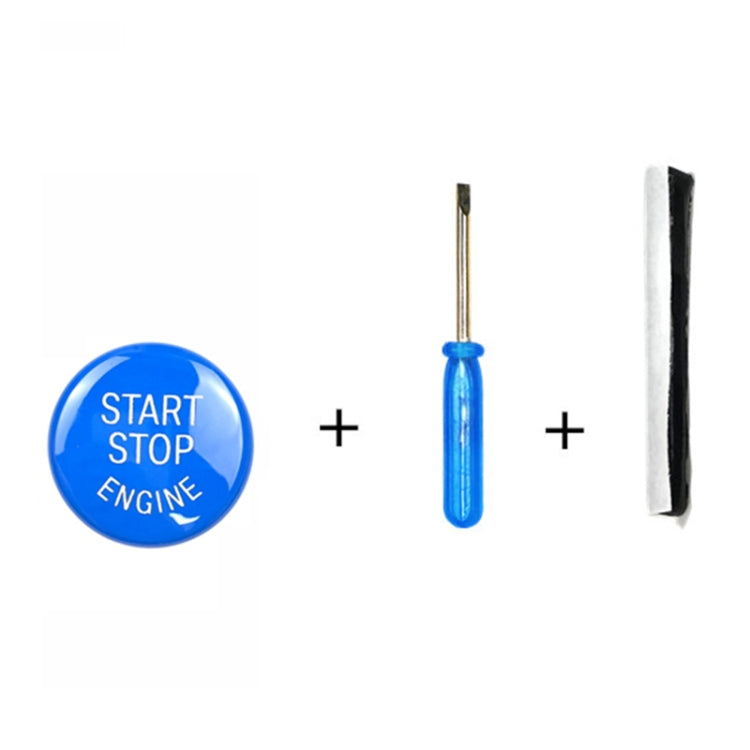 Car Engine Start Key Push Button Cover for BMW E90 Chassis (Blue) by buy2fix