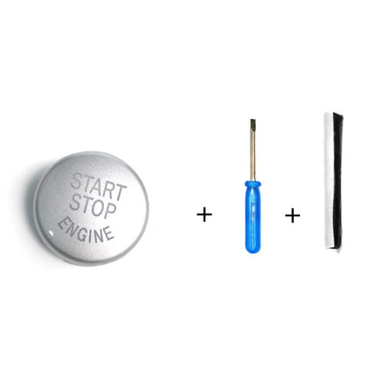 Car Engine Start Key Push Button Cover for BMW E90 Chassis (Silver) by buy2fix