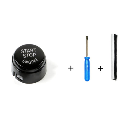 Car Engine Start Key Push Button Cover for BMW G / F Chassis, without Start and Stop (Black) by buy2fix
