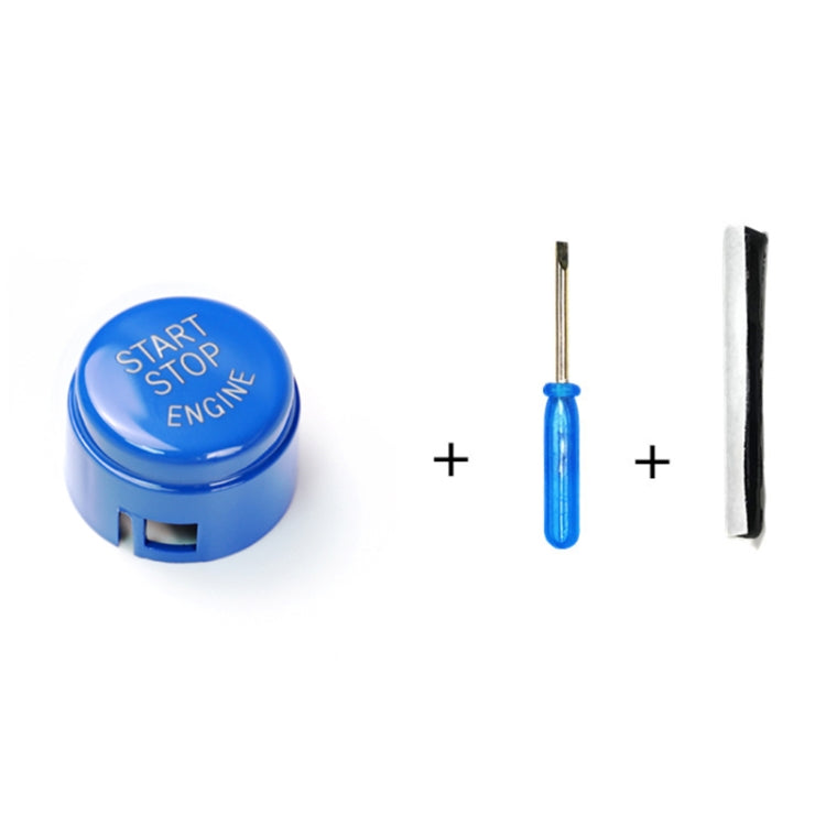 Car Engine Start Key Push Button Cover for BMW G / F Chassis, without Start and Stop (Blue) by buy2fix