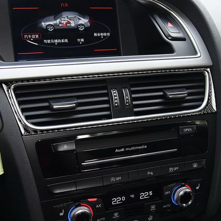 Car Carbon Fiber Air Conditioning Air Outlet Frame Decorative Sticker for Audi A4 B8 2009-2016 / A5 2008-2017 / Q5 2009-2017&#8203;, Left Drive - Car Interior Mouldings by buy2fix | Online Shopping UK | buy2fix