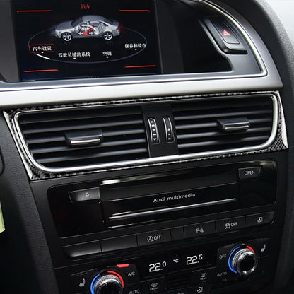 Car Carbon Fiber Air Conditioning Air Outlet Frame Decorative Sticker for Audi A4 B8 2009-2016 / A5 2008-2017 / Q5 2009-2017&#8203;, Left Drive - Car Interior Mouldings by buy2fix | Online Shopping UK | buy2fix
