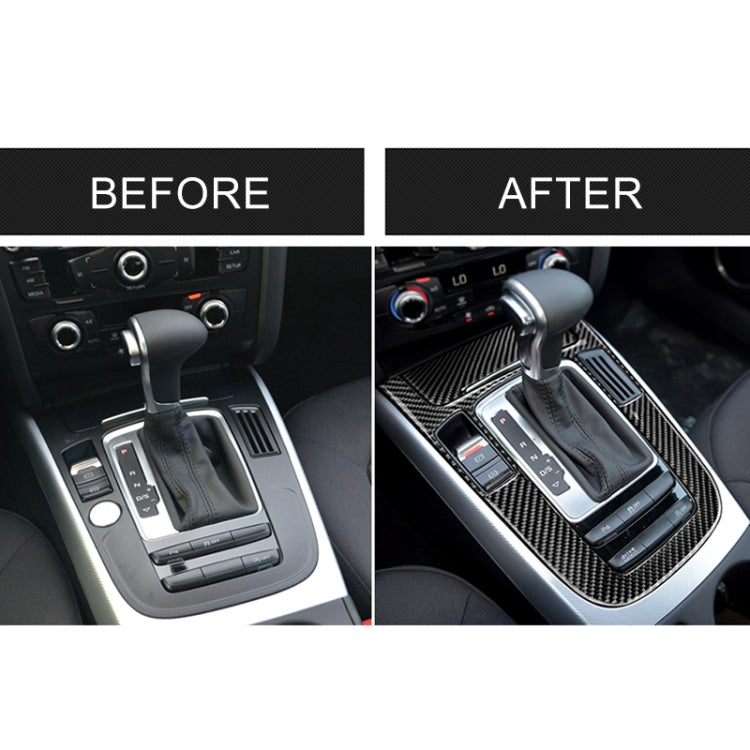 Car Carbon Fiber Gear Position Panel Decorative Sticker for Audi 2010-2018 Q5 / 2009-2016 A4L / 2009-2016 A5 by buy2fix