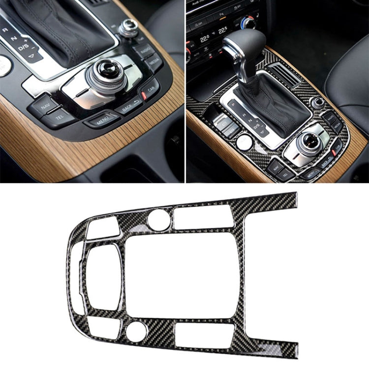 Car Carbon Fiber Gear Position Panel Decorative Sticker for Audi 2010-2018 Q5 / 2009-2016 A4L / 2009-2016 A5, Left Drive by buy2fix