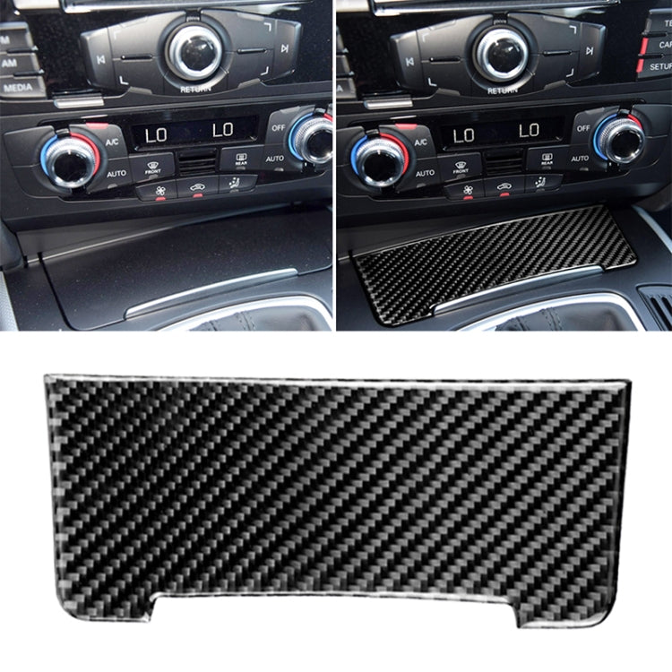 Car Carbon Fiber Storage Cigarette Lighter Panel Decorative Sticker for Audi 2010-2018 Q5 / 2009-2016 A4L / 2009-2016 A5 by buy2fix
