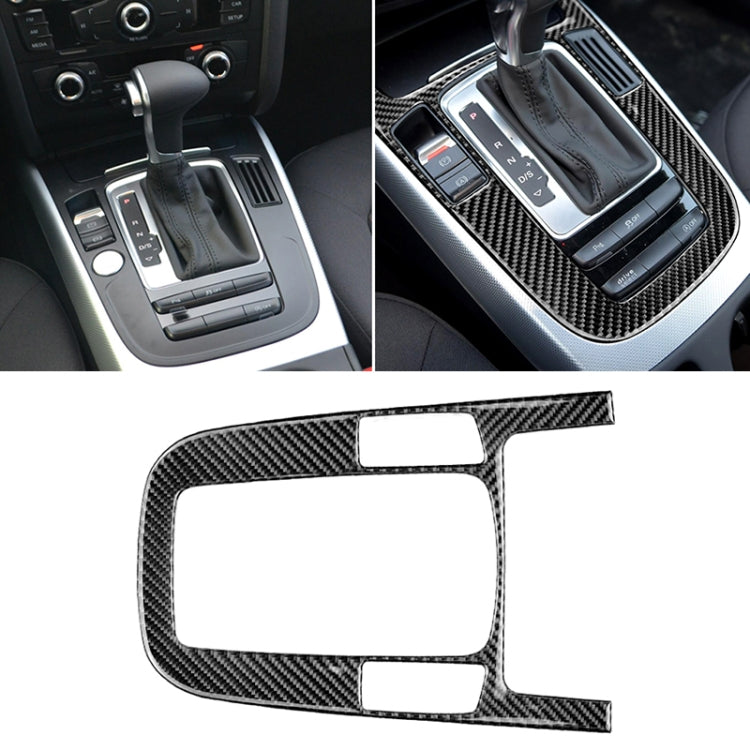 Car Carbon Fiber Gear Position Panel Decorative Sticker for Audi 2010-2018 Q5 / 2009-2016 A4L / 2009-2016 A5 by buy2fix