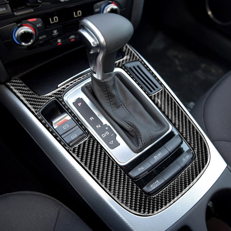 Car Carbon Fiber Gear Position Panel Decorative Sticker for Audi 2010-2018 Q5 / 2009-2016 A4L / 2009-2016 A5 by buy2fix
