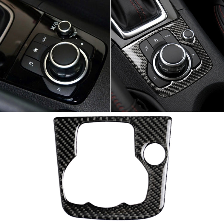 Car Carbon Fiber Left Drive Multimedia Frame A Decorative Sticker for Mazda Axela 2013-2016 by buy2fix