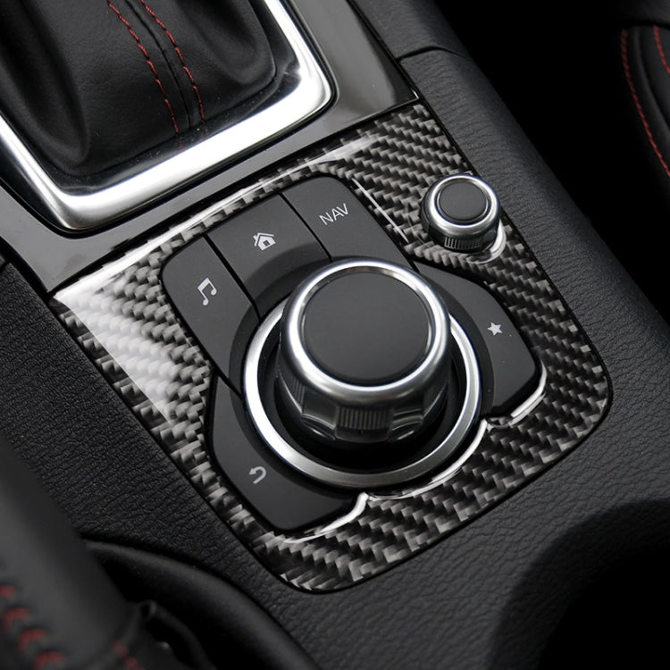 Car Carbon Fiber Left Drive Multimedia Frame A Decorative Sticker for Mazda Axela 2013-2016 by buy2fix