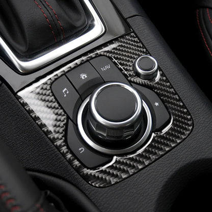 Car Carbon Fiber Left Drive Multimedia Frame A Decorative Sticker for Mazda Axela 2013-2016 by buy2fix