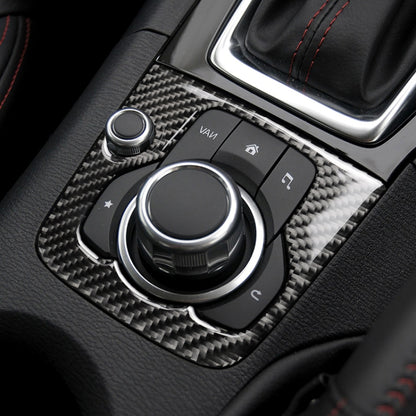 Car Carbon Fiber Right Drive Multimedia Frame A Decorative Sticker for Mazda Axela 2013-2016 by buy2fix