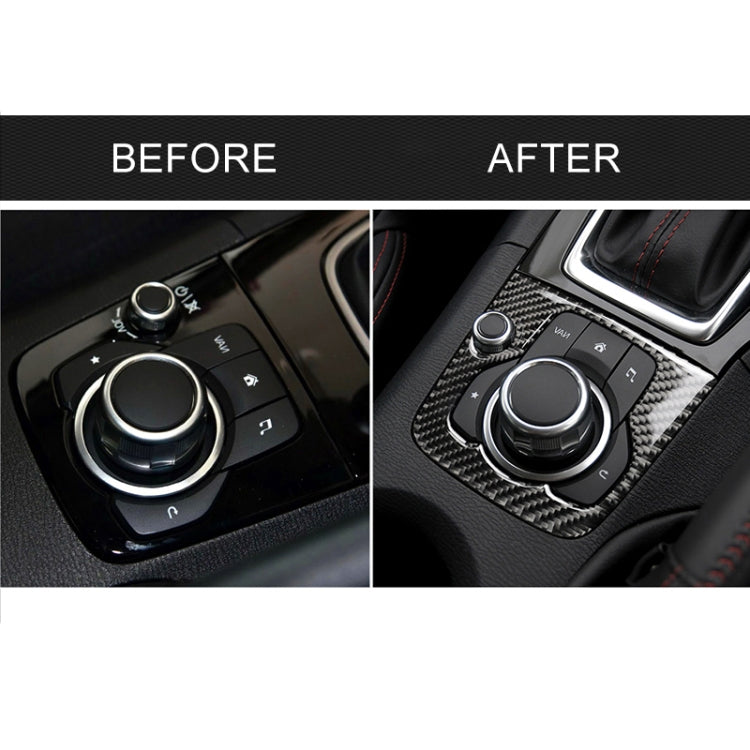 Car Carbon Fiber Right Drive Multimedia Frame A Decorative Sticker for Mazda Axela 2013-2016 by buy2fix