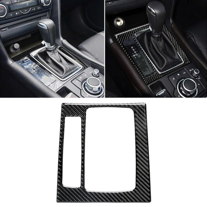 Car Carbon Fiber Left Drive Gear Frame B Decorative Sticker for Mazda Axela 2017-2018 by buy2fix