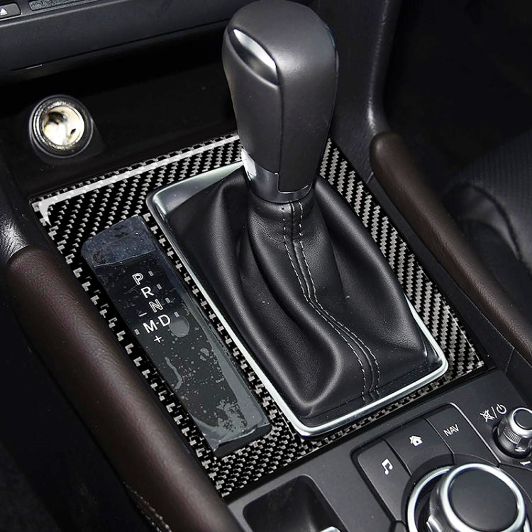 Car Carbon Fiber Left Drive Gear Frame B Decorative Sticker for Mazda Axela 2017-2018 by buy2fix