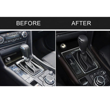 Car Carbon Fiber Left Drive Gear Frame B Decorative Sticker for Mazda Axela 2017-2018 by buy2fix