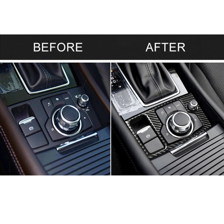 Car Carbon Fiber Left Drive Multimedia Frame B Decorative Sticker for Mazda Axela 2017-2018 by buy2fix