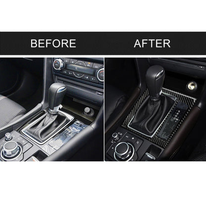 Car Carbon Fiber Right Drive Gear Frame B Decorative Sticker for Mazda Axela 2017-2018 by buy2fix