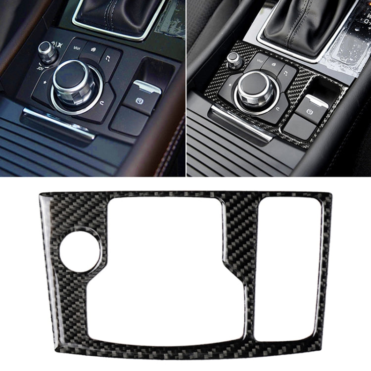 Car Carbon Fiber Right Drive Multimedia Frame B Decorative Sticker for Mazda Axela 2017-2018 by buy2fix