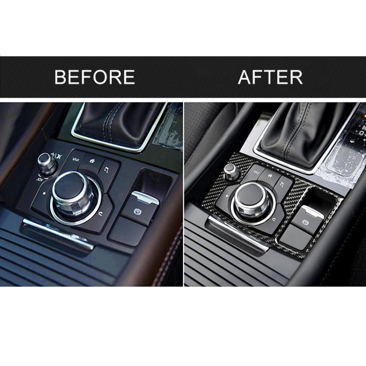 Car Carbon Fiber Right Drive Multimedia Frame B Decorative Sticker for Mazda Axela 2017-2018 by buy2fix