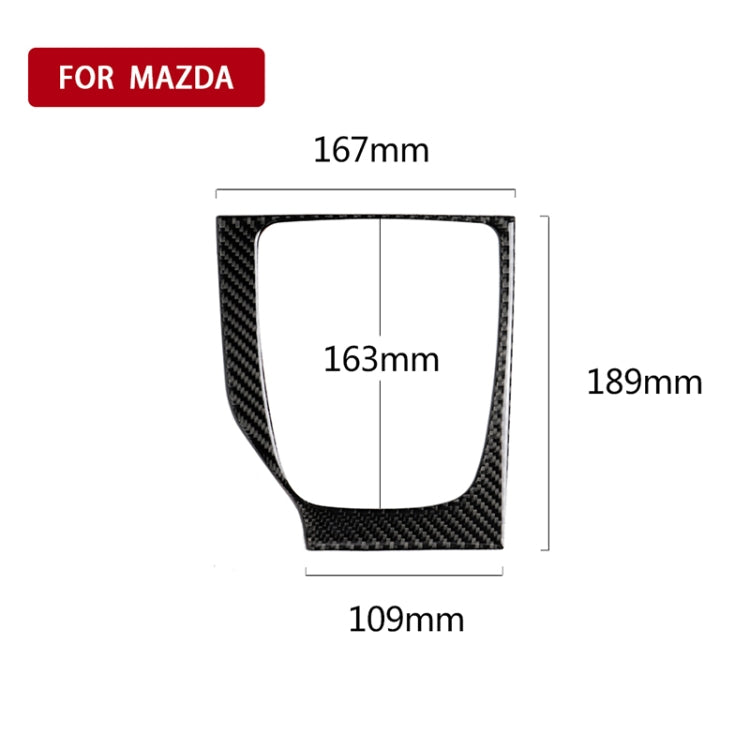 Car Carbon Fiber Left Drive Manual Gear Frame C Decorative Sticker for Mazda Axela 2017-2018 by buy2fix