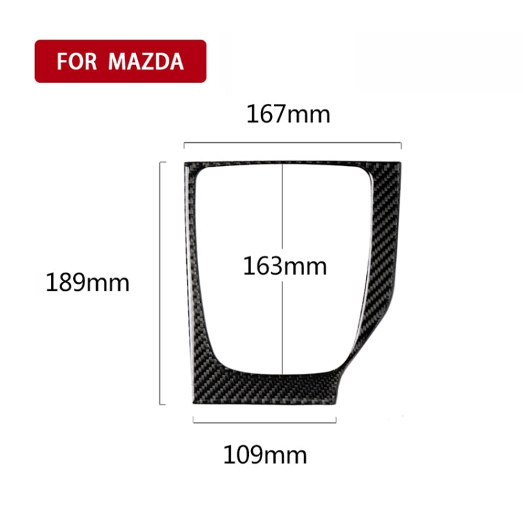 Car Carbon Fiber Right Drive Manual Gear Frame C Decorative Sticker for Mazda Axela 2017-2018 by buy2fix