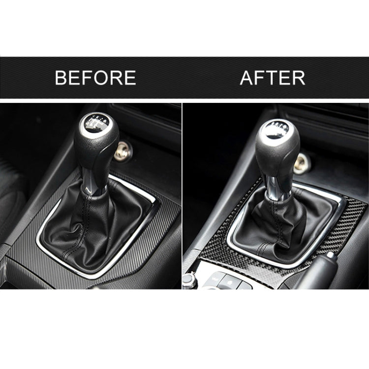 Car Carbon Fiber Right Drive Manual Gear Frame C Decorative Sticker for Mazda Axela 2017-2018 by buy2fix