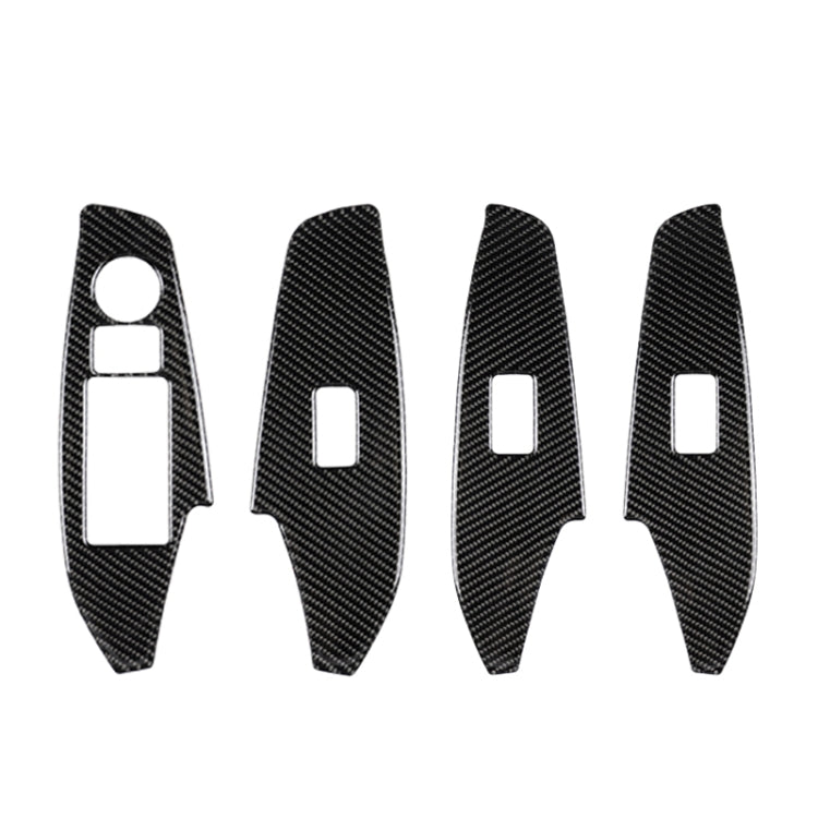 Car Carbon Fiber Left Drive Window Lift Panel Decorative Sticker for Mazda Axela 2014 / 2017-2018 by buy2fix