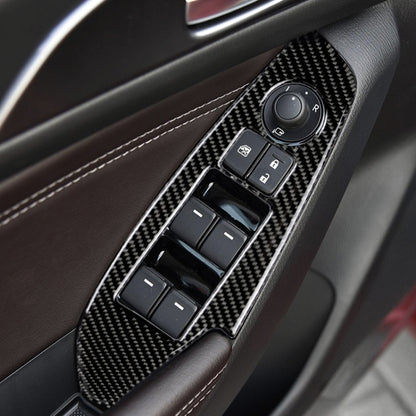 Car Carbon Fiber Left Drive Window Lift Panel Decorative Sticker for Mazda Axela 2014 / 2017-2018 by buy2fix