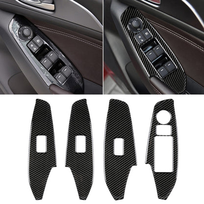 Car Carbon Fiber Right Drive Window Lift Panel Decorative Sticker for Mazda Axela 2014 / 2017-2018 by buy2fix