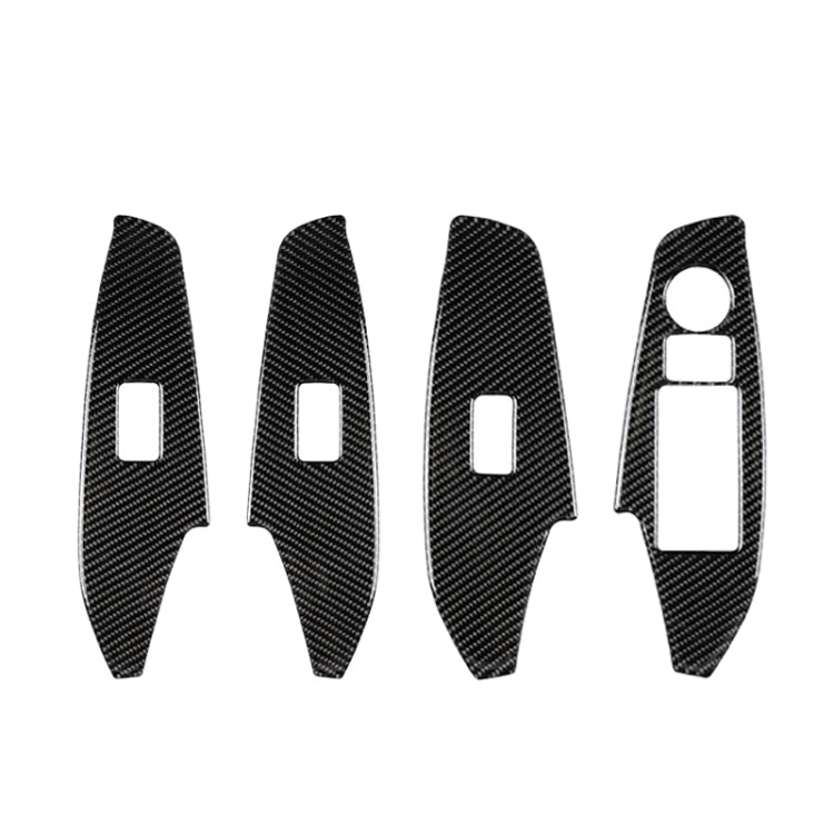 Car Carbon Fiber Right Drive Window Lift Panel Decorative Sticker for Mazda Axela 2014 / 2017-2018 by buy2fix