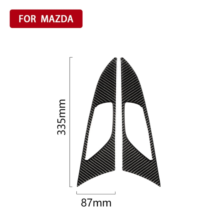 2 PCS Car Carbon Fiber Door Inner Handle Outer Frame Decorative Sticker for Mazda Axela 2014 / 2017-2018 by buy2fix
