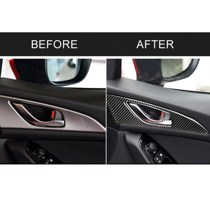 2 PCS Car Carbon Fiber Door Inner Handle Outer Frame Decorative Sticker for Mazda Axela 2014 / 2017-2018 by buy2fix