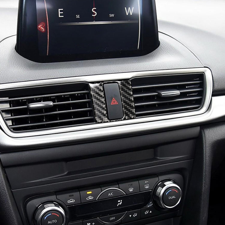 Car Carbon Fiber Warning Light Decorative Sticker for Mazda Axela 2013-2018 by buy2fix