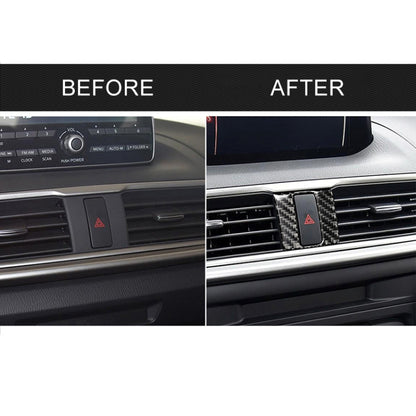 Car Carbon Fiber Warning Light Decorative Sticker for Mazda Axela 2013-2018 by buy2fix