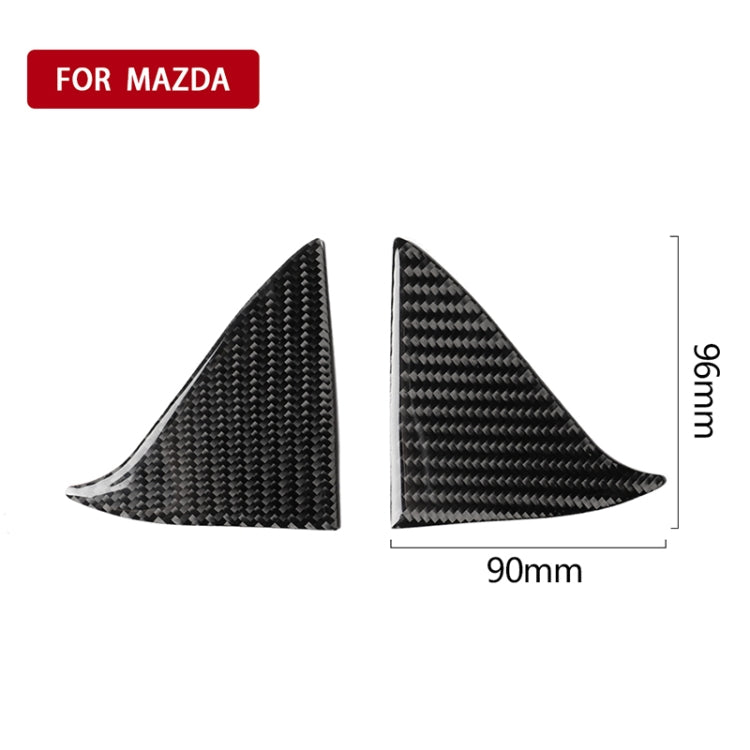 Car Carbon Fiber Front Inner Door A Triangle Decorative Sticker for Mazda Axela 2017-2018 by buy2fix