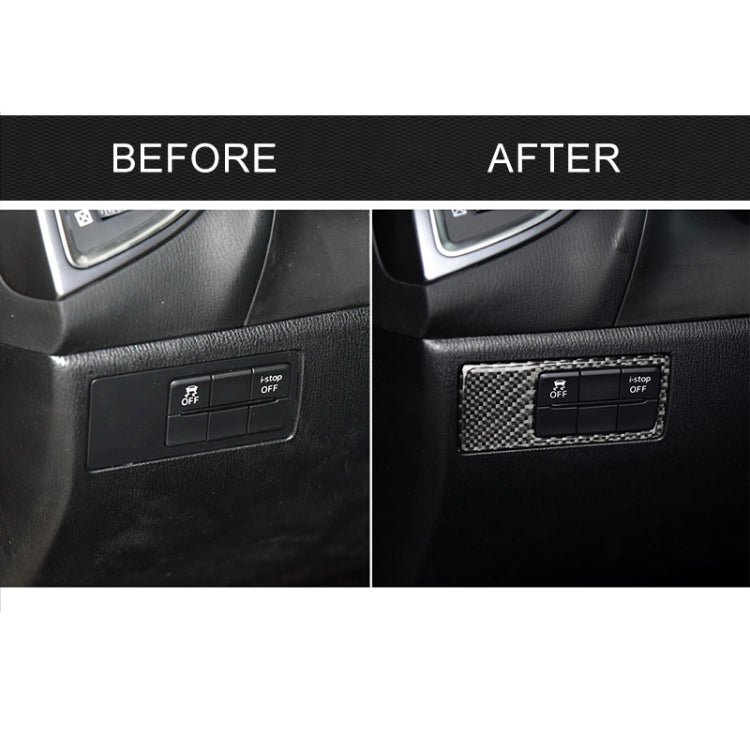 Car Carbon Fiber Headlight Adjustment Frame Decorative Sticker for Mazda Axela 2014 / 2017-2018, Left Drive by buy2fix