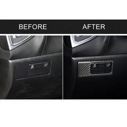 Car Carbon Fiber Headlight Adjustment Frame Decorative Sticker for Mazda Axela 2014 / 2017-2018, Left Drive by buy2fix