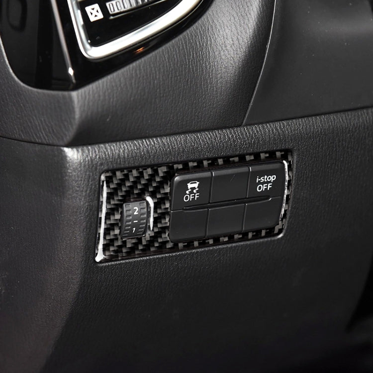 Car Carbon Fiber Headlight Adjustment Frame Decorative Sticker for Mazda Axela 2014 / 2017-2018, Left Drive by buy2fix