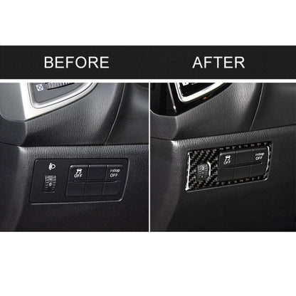 Car Carbon Fiber Headlight Adjustment Frame Decorative Sticker for Mazda Axela 2014 / 2017-2018, Left Drive by buy2fix