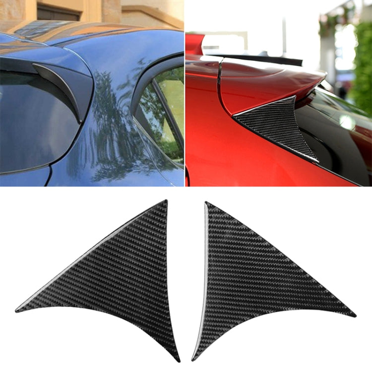 Car Carbon Fiber Hatchback Rear Wing Side Spoiler Lip for Mazda Axela 2014-2018 by buy2fix
