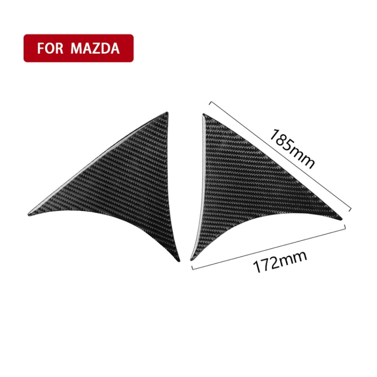 Car Carbon Fiber Hatchback Rear Wing Side Spoiler Lip for Mazda Axela 2014-2018 by buy2fix