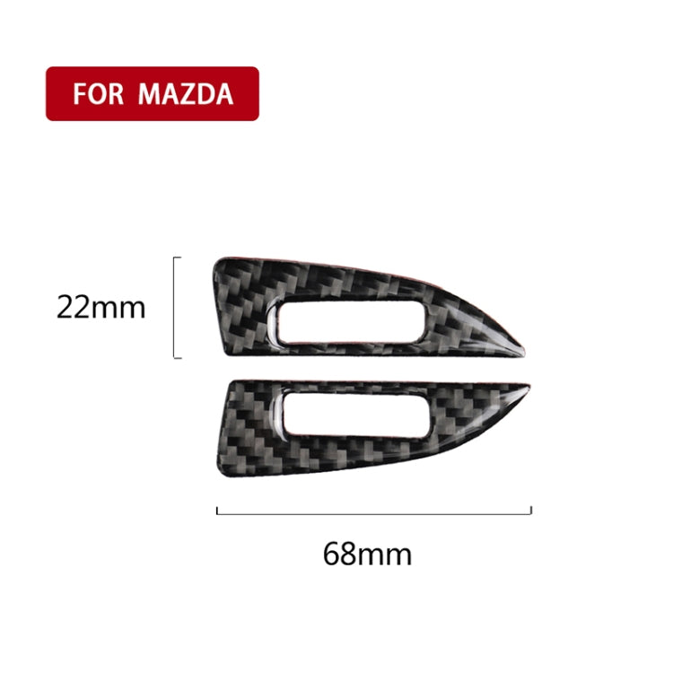 Car Carbon Fiber Air Conditioning Air Outlet Adjustment Frame Decorative Sticker for Mazda Axela 2014 / 2017-2018 by buy2fix