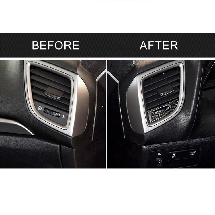 Car Carbon Fiber Air Conditioning Air Outlet Adjustment Frame Decorative Sticker for Mazda Axela 2014 / 2017-2018 by buy2fix