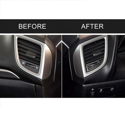 Car Carbon Fiber Air Conditioning Air Outlet Adjustment Frame Decorative Sticker for Mazda Axela 2014 / 2017-2018 by buy2fix
