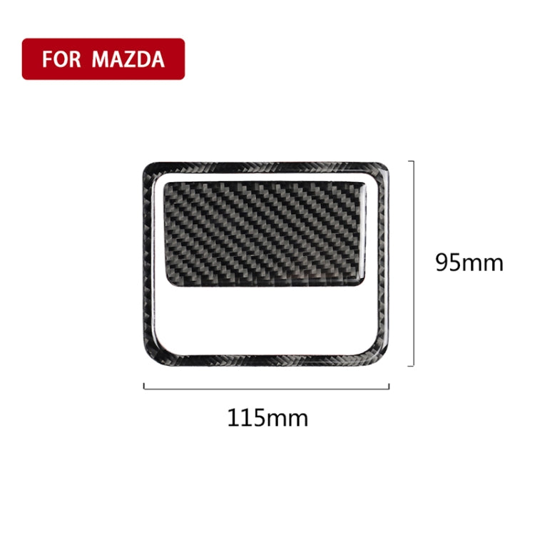 Car Carbon Fiber Front Passenger Seat Storage Box Decorative Sticker for Mazda Axela 2017-2018 by buy2fix