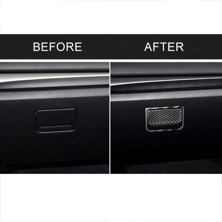 Car Carbon Fiber Front Passenger Seat Storage Box Decorative Sticker for Mazda Axela 2017-2018 by buy2fix