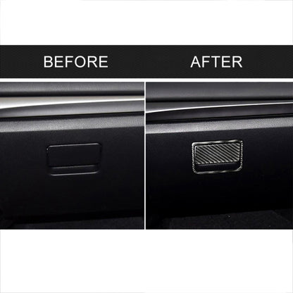 Car Carbon Fiber Front Passenger Seat Storage Box Decorative Sticker for Mazda Axela 2017-2018 by buy2fix